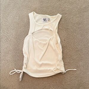 Princess Polly Ivory Tank Top with Side Ties